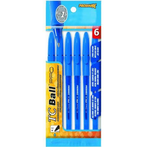 6 Pack Tc Bp Pro Blue Pens BP66 Pack of 12