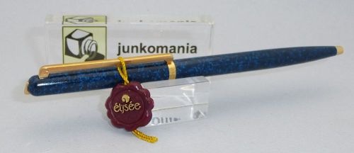 New Old Stock Marbled Blue Elysee Ballpoint Pen, Made in Germany