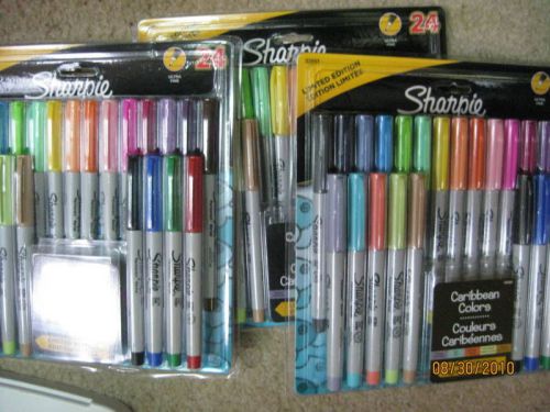 24 Sharpie FINE POINT Permanent MARKERS Assorted 80&#039;s Glam ONLY