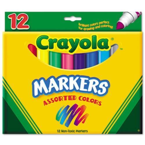 Crayola Conical Tip Classic Markers - Broad Marker Point Type - Conical (587712)