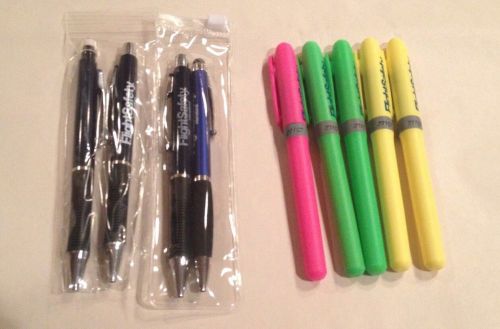 Lot of Pens, Highlighters, and Mechanical Pencils by FlightSafety International