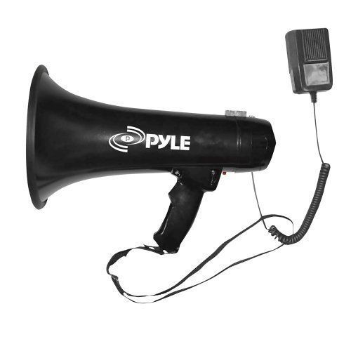 Pylepro 40 watts professional megaphone / bullhorn w/siren and 3.5mm (pmp43in) for sale