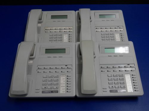Lot 4x Comdial Impact 8312S-PT Platinum Discolored Phones Sold As Is Working