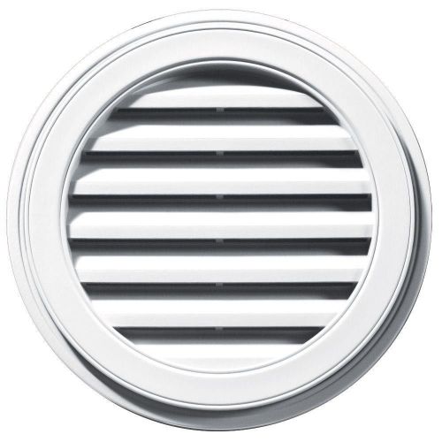 New 22 inch round gable vent grill #001 white builders edge 120032222001 22in for sale