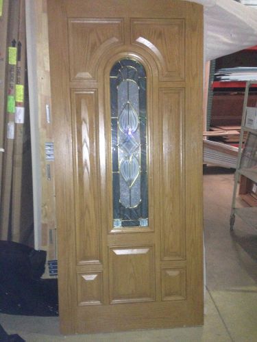 Fiberglass entry door slab classic craft brass camed insulated glass 3-0x6-8 new for sale