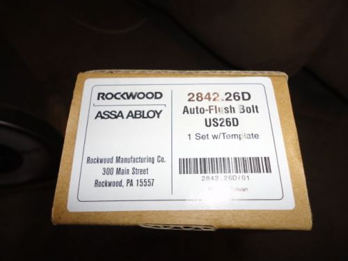 NEW ROCKWOOD/ ASSA ABLOY AUTO/AUTOMATIC FLUSH BOLT SET 2842-26D