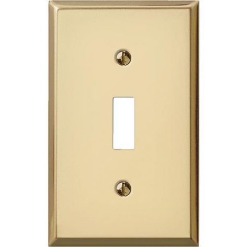 Polished Brass Stamped Switch Wall Plate-BRS 1-TOGGLE WALL PLATE