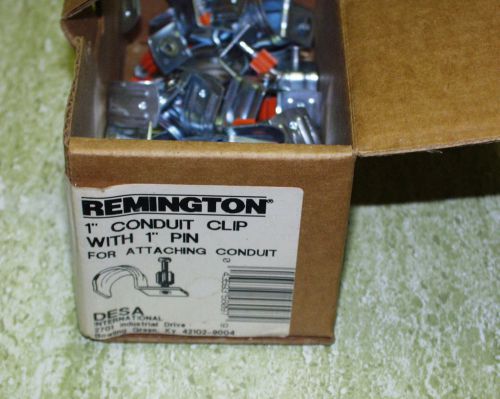 25 remington 1&#034; conduit clip w/ 1&#034; power fastener pins for sale