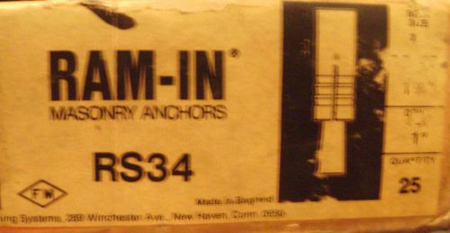 37 -- 1 3/8&#034; x 1&#034;  masonry anchors --- new --- rams ram-in -- rs34 for sale