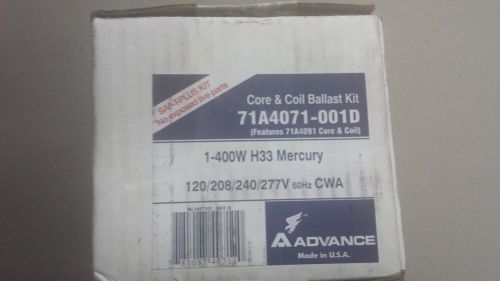 Advance 71A4071-001D 400 watt, H33 Mercury Ballast