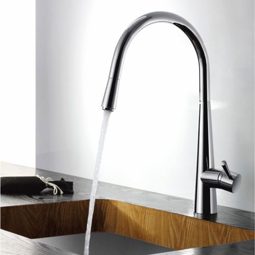 Modern Style Pull-Out Spray Kitchen Faucet Tap In Chrome Finished Free Shipping