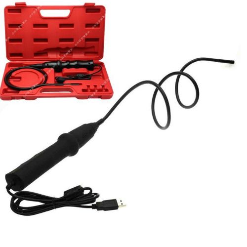 7.2mm Camera USB 6 LED Endoscope Pipe Inspection Snake Video Borescope +Tool Box