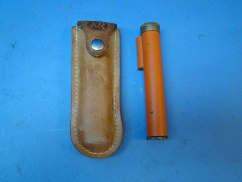 KR Kuker Rankin Vintage hand pocket  transit level eye survey tool leather case