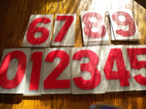 9&#034; Plastic Numbers for Signs Clear with Red Numbers-Outdoor Marquee Sign Numbers