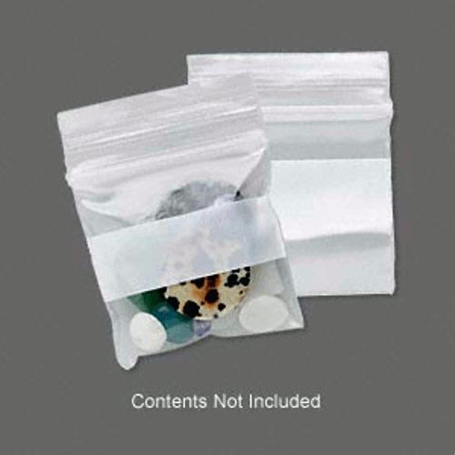 500 Plastic Ziplock Bags 1x1 clear w/white block style. NEW Tite-lip 2mil