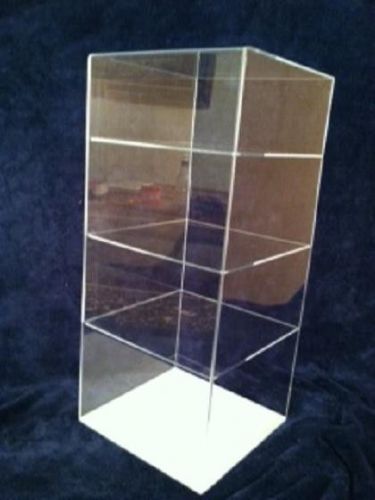 Acrylic  display case 9 x 9 x 20 ( u select shelf spacing) countertop plexiglass for sale