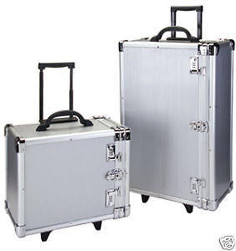 2 aluminum storage cases jewelry travel organizer case for sale