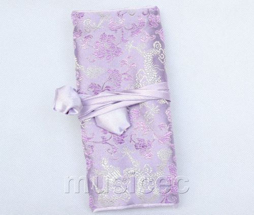 handmade silk lavender colors Jewelry bags pouches roll T787A11