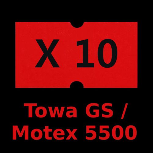 Motex 5500-Towa GS Series Red labels -Halmark-Century Price Guns 80 rolls