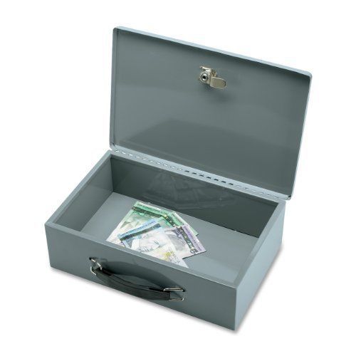 Sparco All-steel Insulated Cash Box - Steel - Gray - 3.8&#034; Height X (spr15502)