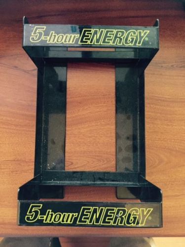 5-HOUR ENERGY 2 LEVELS TABLE COUNTER DISPLAY RACK TRAY BLACK 10”