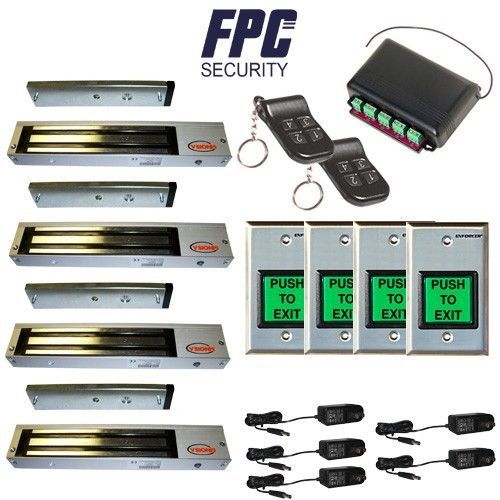 FPC-5017 4 door Access Control outswinging door 600lbs Electromagnetic lock kit