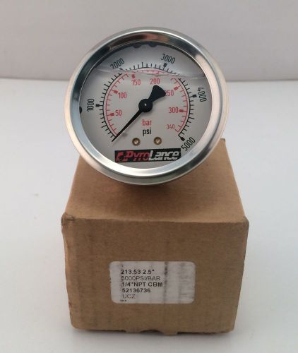 Pyro lance liquid filled air pressure gauge 5000psi 1/4&#034; npt 52136736 for sale