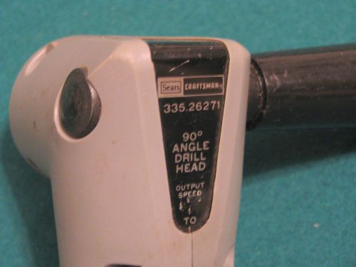 CRAFTSMAN 90 DEGREE ANGLE DRILL HEAD FOR 1/4 - 3/8 POWER DRILLS