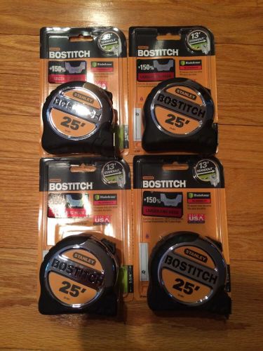 (4) BOSTITCH 33-001 25ft X 1 1/4&#034; Tape Measures