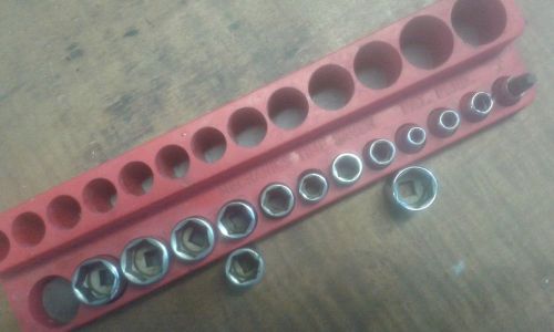 Snap on l 1/4&#034;  drive sockets and magnetic holder  sae