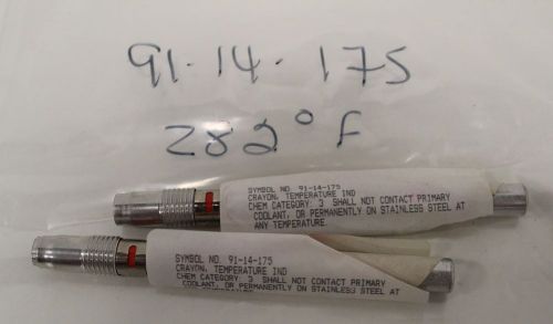 Lot of (2) K-Line 91-14-175: Temperature Indicating Crayon: 282°F Tempilstiks