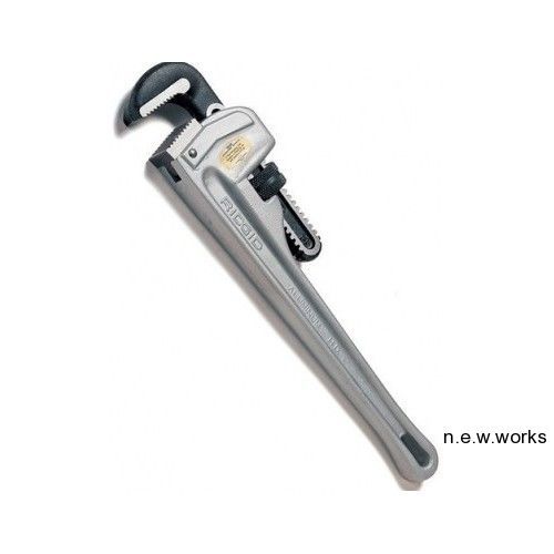 Ultra Light Lightweight Strong 18&#034; Inch Straight Aluminum Pipe Wrench Plumbing