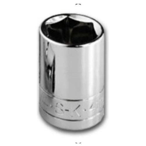 NEW SK Hand Tool 40714 6 Point 15mm Standard Drive Socket, 1/4-Inch, Chrome