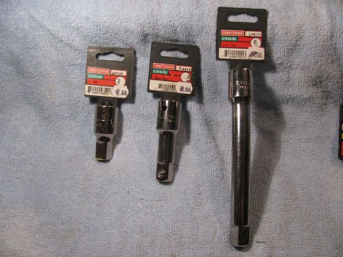 CRAFTSMAN 1/2 INCH DRIVE EXTENSION LOT OF 3