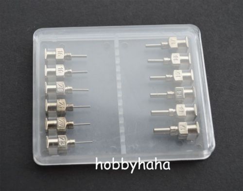 New 12G-23G 24pcs Blunt stainless steel dispensing syringe needle tips 1/4&#034;
