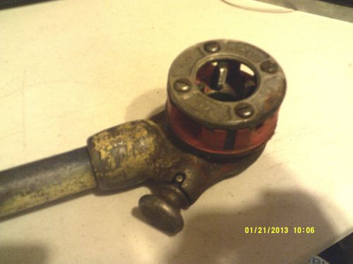 Ridgid pipe threader 00-r ratchet head with handle &amp; ridgid 3/4&#034; cutting die for sale