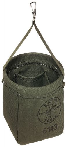 Klein Tools 5143 Tapered Bottom Number 10 Canvas Bag with Hanging Snap