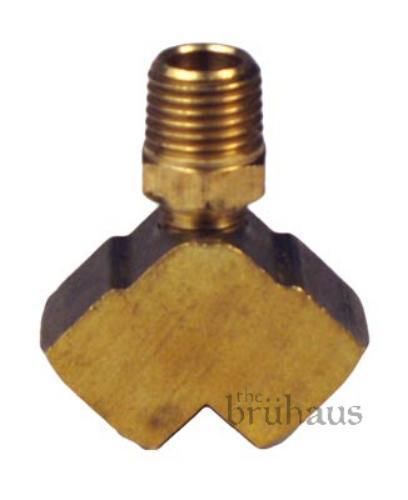 Brass &#039;wye&#039; air distributor/gas splitter - 1/4mpt x 1/4fpt x 1/4fpt for sale