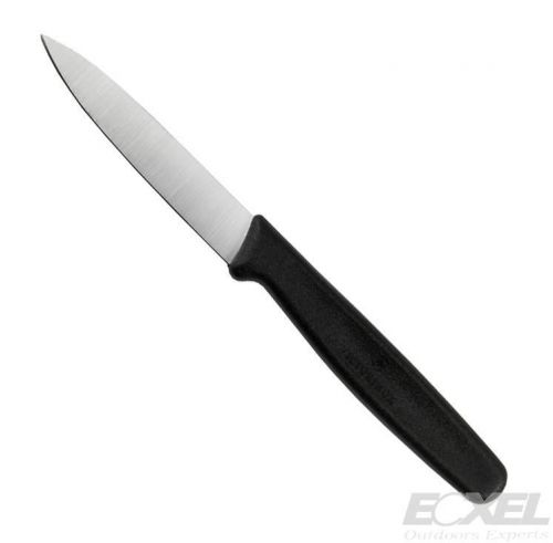 Victorinox #40600 Paring Knife, 3 1/4&#034; Blade, Spear Point, Black Handle