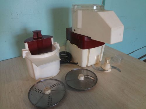 Heavy duty commercial &#034;robot coupe&#034; r-2 food processor w/3 blades &amp; 2 hoppers for sale
