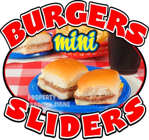 Mini Burgers Sliders 14&#034; Decal Hamburger Cheeseburger Concession Food Truck