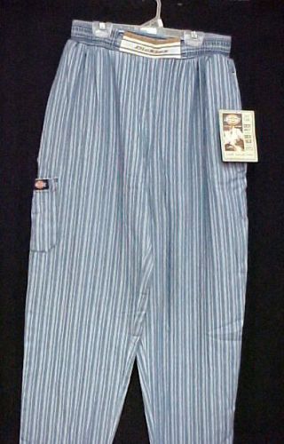 Dickies Chef Pants Denim Blue Stripe Ladies Missy S New