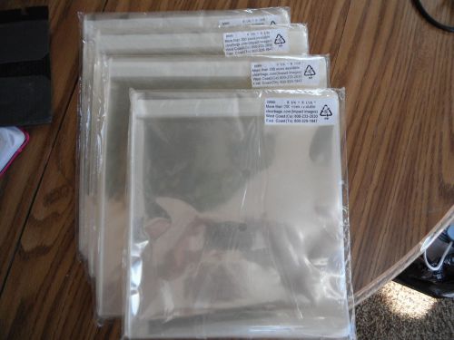 Crystal CLEAR BAGS square flat poly archival  8&#034;  9&#034; envelopes w adhesive strip