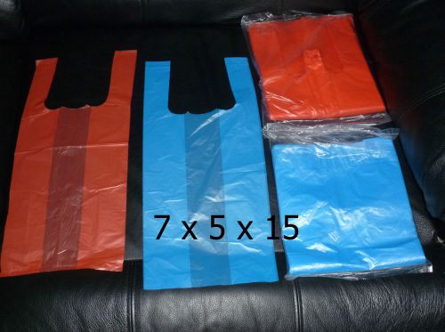 T - Shirt Plastic Bags Small Blue &amp; Red 400 Pcs