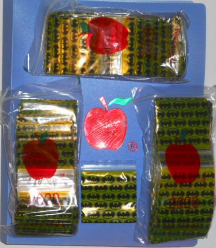 apple brand baggies zippitz bags 2&#034;x2&#034; 2020 size batman 300ct  Sick Price!