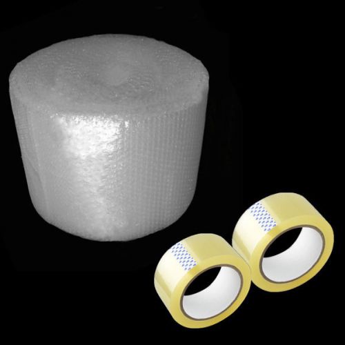 200ft 12&#034;x3/16&#034; small air bubble wrap roll+ 2x55yds/165ft 2&#034;2.0mil packing tape for sale
