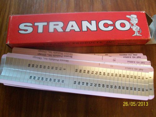 STRANCO INC Self-Adhesive Calibration Labels NUMERIC numbers 25 SHEETS E-5293-H