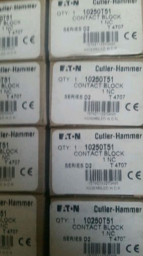 Cutler-hammer contact blocks 10250T51 T4707 series D2 lot of 10!