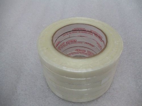Six rolls 1/2&#034; x 60 yards SHIELD BRAND filament reinforced strapping tape
