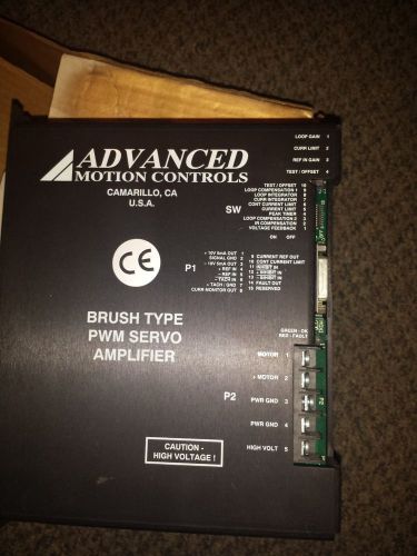 Advaced motion controls brush type pwm servo amplifier 100 amp 25 h for sale